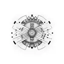 diatonic button accordion folk music nature background tattoo design idea