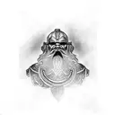dwarven armor shoulder piece tattoo design idea