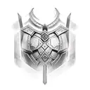 dwarven armor shoulder piece tattoo design idea