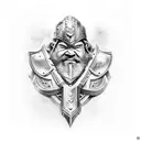 dwarven armor tattoo design idea