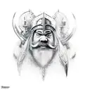dwarven armor tattoo design idea