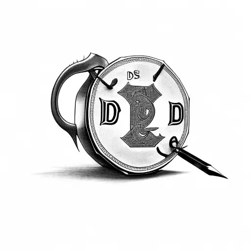 old English D with New Jersey influence tattoo design idea