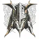 loki helmet tattoo design idea
