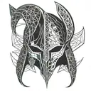 loki helmet tattoo design idea