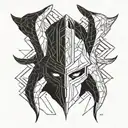 loki helmet tattoo design idea