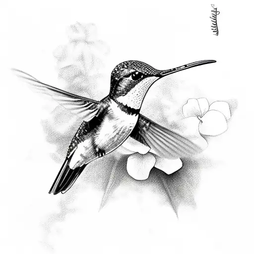 hummingbird., jeff, Donny osmond., Hawaiian  tattoo design idea