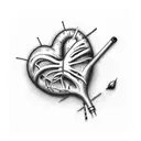 Crying Heart tattoo design idea