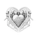 Crying Heart tattoo design idea