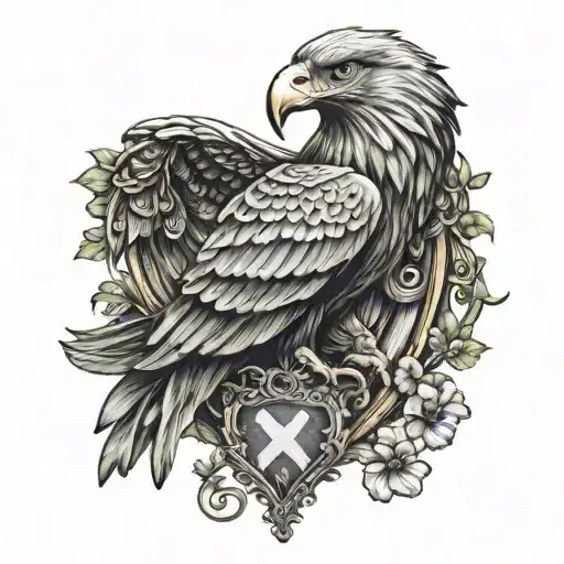 polish eagle irish harp tattoo tattoo design idea