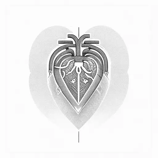 heart, rainbow, Three symbols of the religions  tattoo design idea