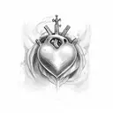 heart, rainbow, religions  tattoo design idea