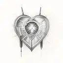 heart, rainbow, religions  tattoo design idea