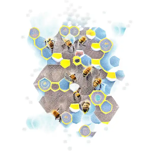 bee honey hive tattoo design idea