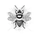 bee honey hive tattoo design idea