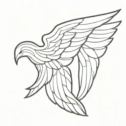 Guardian angel wings tattoo design idea