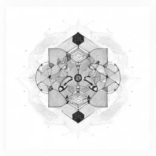 A blackwork tattoo of a data analytics graph incorporating musical symbols tattoo design idea