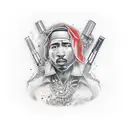 2pac tattoo design idea