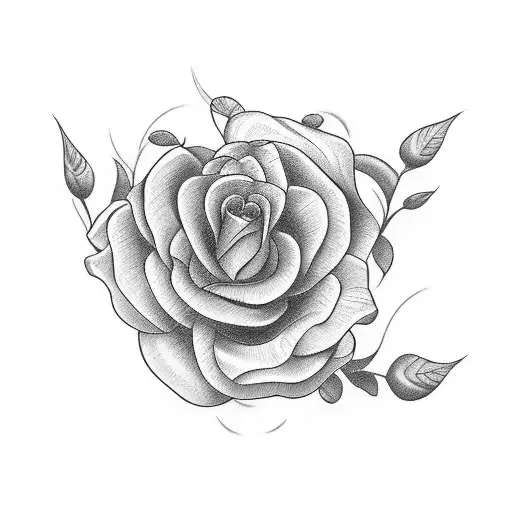 blacked out sleeve white line work flowers  tattoo design idea