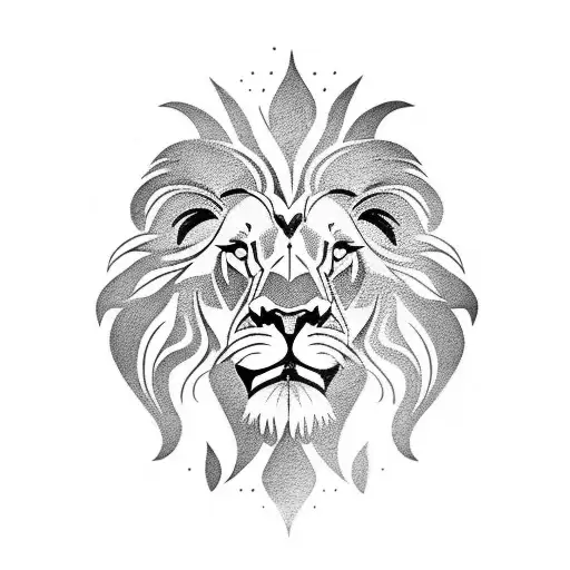 love honesty wisdom lion animal tattoo design idea