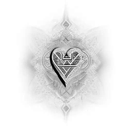 The name دينا inside a heart tattoo design idea