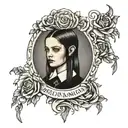 Wednesday Addams tattoo design idea