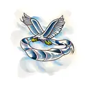 snake eagle  tattoo design idea