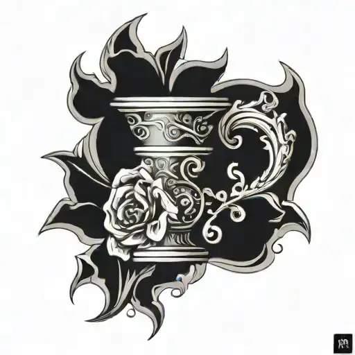 trophy tattoo design idea