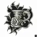 trophy tattoo design idea