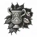 trophy tattoo design idea