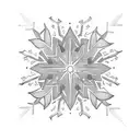 A snowflake and a sun tattoo design idea
