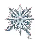 A snowflake and a sun tattoo design idea