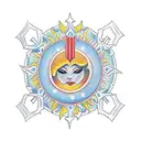 A tambourine with a snowflake and a sun tattoo design idea