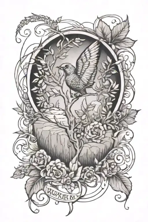 nature, perseverance incorporated tattoo design idea