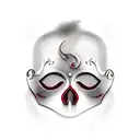 Phantom of the Opera mask with rose tattoo design idea