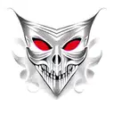 Phantom of the Opera mask with rose tattoo design idea