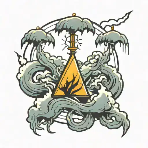 thunderstorm  tattoo design idea