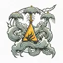 thunderstorm  tattoo design idea