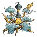 thunderstorm  tattoo design idea