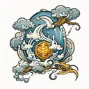 thunderstorm  tattoo design idea