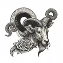 aries and pices zodiac signs tattoo design idea
