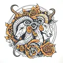 aries mom and pices zodiac signs intertwined tattoo design idea