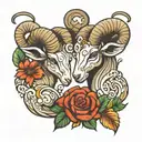 aries mom and pices zodiac signs intertwined tattoo design idea