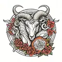 aries mom and pices zodiac signs intertwined tattoo design idea