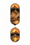 June 5th mountain peak tattoo design idea