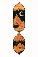 June 5th mountain peak tattoo design idea