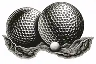 golf ball morphing tattoo design idea