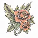 rose of Sharon  tattoo design idea