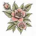 rose of Sharon  tattoo design idea