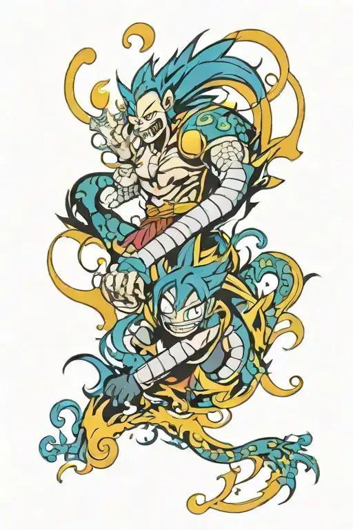 Fairy tail forming tattoo design idea