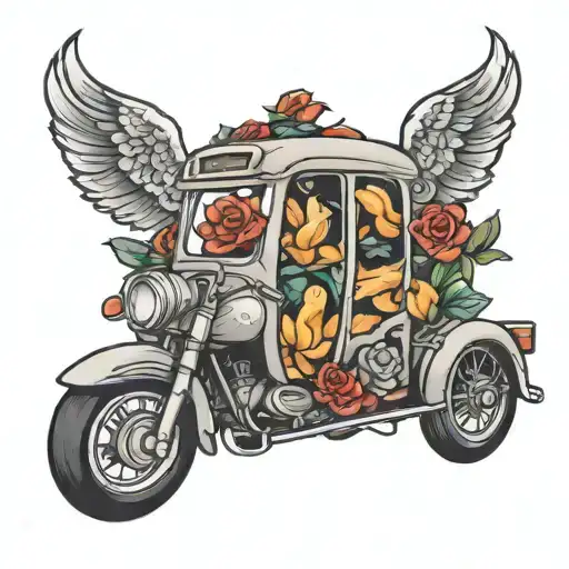 struggle bus tattoo design idea